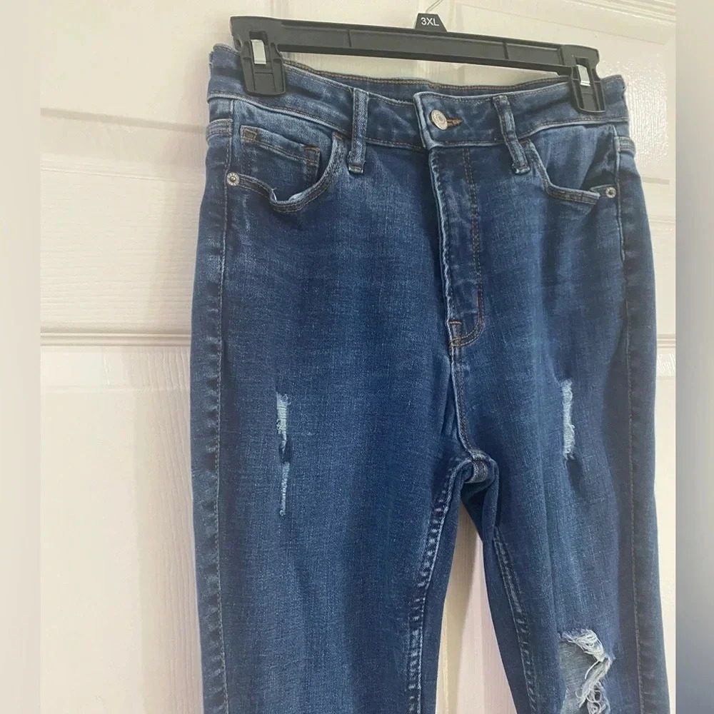 Old Navy rockstar extra high rise rockstar super skinny jeans sz 6 Distressed - Picture 2 of 12